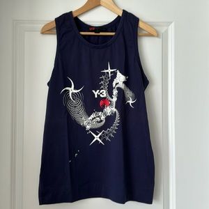 Unisex Y3 tank  in blue size M